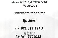 07L131541A Audi RS6 4F 5.0 Vacuum Tank + Solenoid Valve for Vacuum Pump