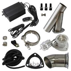 2.5/63mm Exhaust Cutout System E-Cut Vacuum Pump With Electric Control Valve Kit