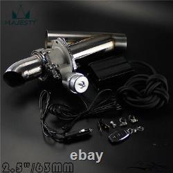 2.5/63mm Exhaust Cutout System E-Cut Vacuum Pump With Electric Control Valve Kit
