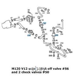 Air Injection Pump 2 X Check Valve & 1 x Shut off valve Kit 1992-95 Mercedes 600