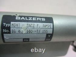 Balzers EVA 025 M Right Angle Vacuum Valve with Mont Satz F. Pump, 115V. 420152