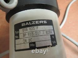 Balzers Vacuum Valve Eva 025 P Eva025p Bpv15517/8284 24 VDC