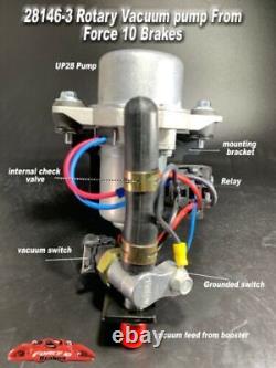 Brake Booster Rotary Vacuum Pump-12 V Plug & Play withinstall kit for Auto Trans