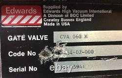 Edwards High Vacuum International GVA 060 M Manual Gate Valve 11.00 OD 6.00 ID