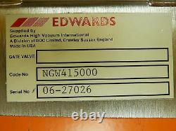 Edwards NGW415000 Pneumatic Gate Valve 410 70 Copper Damaged Connector As-Is