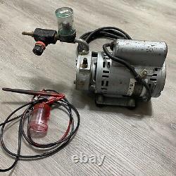 Gast 1532-107-g557x Rotary Vane Pump With Aro Adjustable Flow Valve Air Brush
