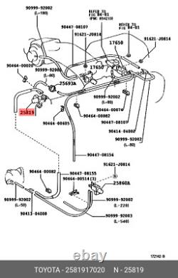 Genuine OE Valve Vacuum 2581917020 for Toyota 25819-17020