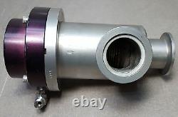 High Vacuum Research Chamber 90 Degree Right Angel Valve KF40 Shut-Off Edwards