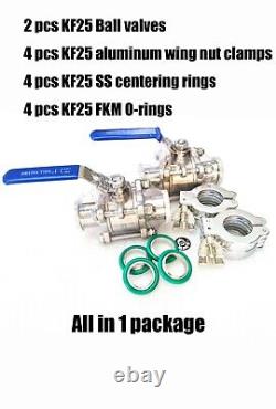 KF16 KF25 KF40 KF50 Flange Ball valve rough vacuum pump foreline isolation valve