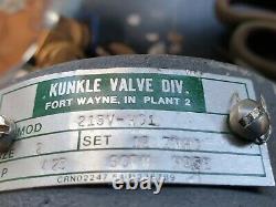 KUNKLE VALVE DIV 215V-H01 2 423SCFM Vacuum Pump Safety Valve (R2S5.5)