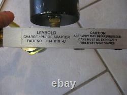 Leybold Vacuum Pump Charge Purge Adapter Venting Valve # 014-010-U
