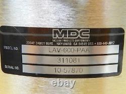 MDC Vacuum Products 311081 Pneumatic Angle Valve HV Series LAV-600-PAA Used