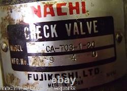 Nachi Variable Vane Pump VDR-1A-1A3-E22 VDR1A1A3E22 Check Valve CA-T03-1-20