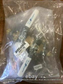 New Evans Br-12-12dhtbd12-xp-v Dual Ball Valve Weld & Compression Free Shipping