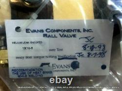 New Evans Br-12-12dhtbd12-xp-v Dual Ball Valve Weld & Compression Free Shipping
