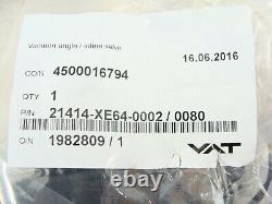 New VAT 21414-EX64-000 Electromagnetically Operated Vacuum Angle Valve Kit