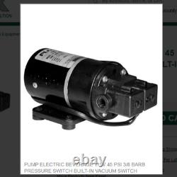 Pump Electric Beverage 115v 45 Psi 3/8 Barb Pressure Switch