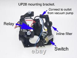 Rotary Vacuum pump bracket kit with switch, relay, bracket, check valve, NO pump