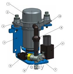 Rotary Vacuum pump bracket kit with switch, relay, bracket, check valve, NO pump