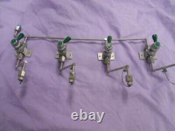 Swagelock 4 Way Manifold With 4 x DRVCL4 Diaphragm Valves SS New Old Stock