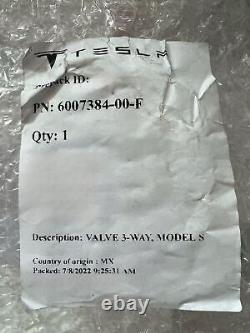 Tesla s 3-way pump water valve 6007384-00-f S27608854386 (READ DESCRIPTION)