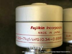 USED Fujikin 0.34-0.69MPa Type NC Array of 8 Pneumatic Valves FREE SHIPPING