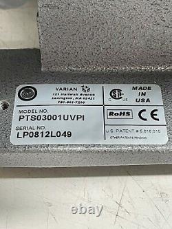 VARIAN TRISCROLL PUMP PTS03001UVPI, WithVARIAN ISOLATION VALVE & ANGLE BELLOWS