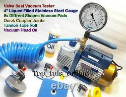 Valve Seat Cylinder Head Vacuum Tester 5 Different shapes Pads Coil Hose -30