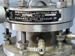 Varian Diffusion Pump 0160 with Edwards Speedivac Butterfly Valve