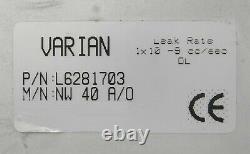 Varian L6281-703 Pneumatic Angle Valve NW-40-A/O Reseller Lot of 3 VSEA Working