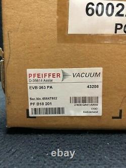 (new In Box) Pfeiffer Evb 063 Pa Vacuum Angle Valve